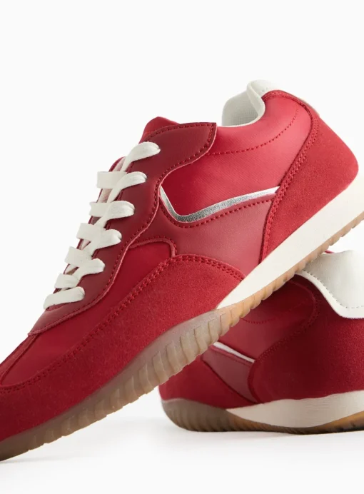 Red Jogger Retro Style Trainers 6