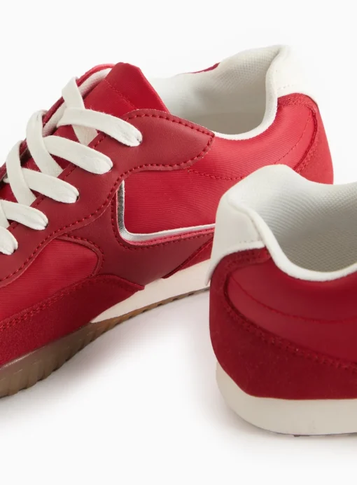 Red Jogger Retro Style Trainers 6