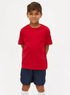 Red Plain School Sports T-Shirts 2 Pack 6 years