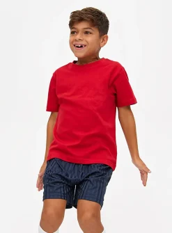 Red Plain School Sports T-Shirts 2 Pack 6 years