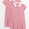 Red Sporty Gingham Dress 2 Pack 5 years