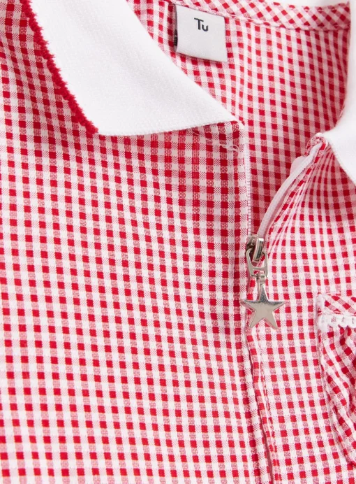 Red Sporty Gingham Dress 2 Pack 5 years