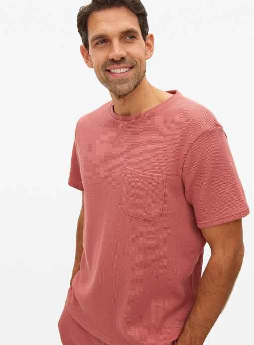 Red Textured Lounge T-Shirt XXL