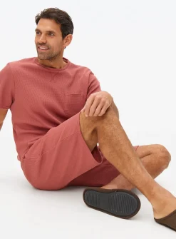 Red Textured Lounge T-Shirt XXL