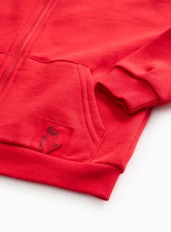 Red Zip Through Hoodie 1-2 years