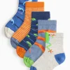 Reptile Theme Ankle Socks 5 Pack 12.5-3.5