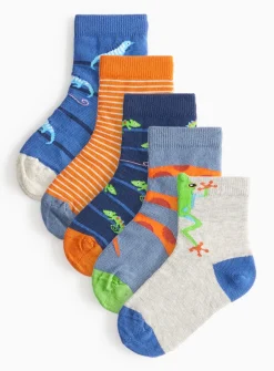Reptile Theme Ankle Socks 5 Pack 12.5-3.5