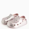 Rose Gold Ankle Strap Chunky Clogs 5