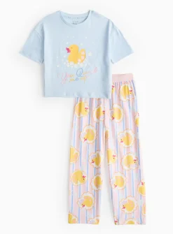 Rubber Duck Print Pastel Pyjamas 4-5 years