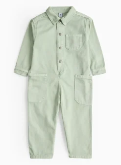 Sage Green Long Sleeve Boilersuit 1-2 years