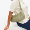 Sage Green PU Baguette Shoulder Bag One Size
