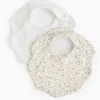 Scallop Trim Cotton Bibs 2 Pack One Size