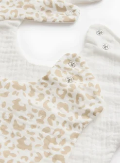 Scallop Trim Cotton Bibs 2 Pack One Size