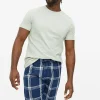 Sea Foam T-Shirt & Check Pyjama Set XXL