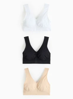 Seamless Non-Wired Crop Top 3 Pack XXXL