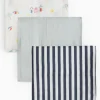 Seaside Print Muslin Cloths 3 Pack One Size