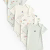 Seaside Print Short Sleeve Bodysuit 4 Pack 3-6 months