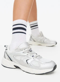 Silver Panel Sport Style Trainers 7