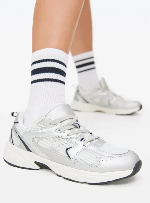 Silver Panel Sport Style Trainers 7