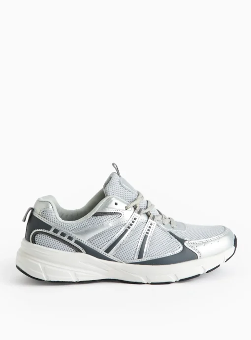 Silver Retro-Style Trainers 7
