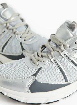 Silver Retro-Style Trainers 7