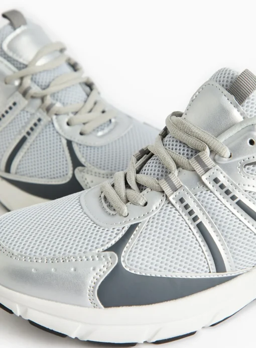 Silver Retro-Style Trainers 7