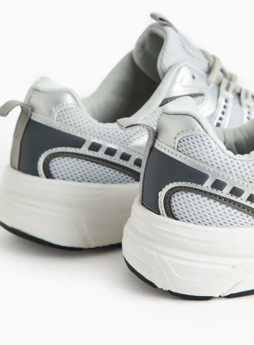 Silver Retro-Style Trainers 7