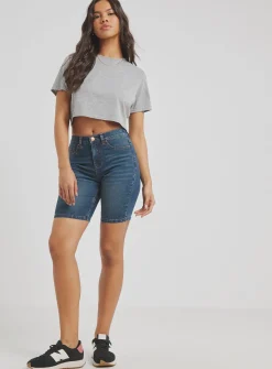 SIMPLY BE 24/7 Knee Shorts Blue 32