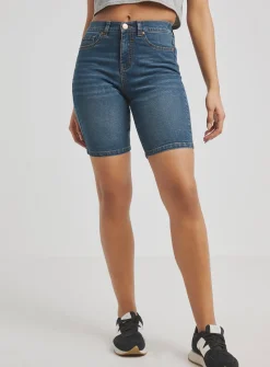 SIMPLY BE 24/7 Knee Shorts Blue 32