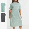SIMPLY BE 2 Pack T-Shirt Midi Nightie 28-30
