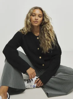 SIMPLY BE Boxy Boucle Cardigan 8-10
