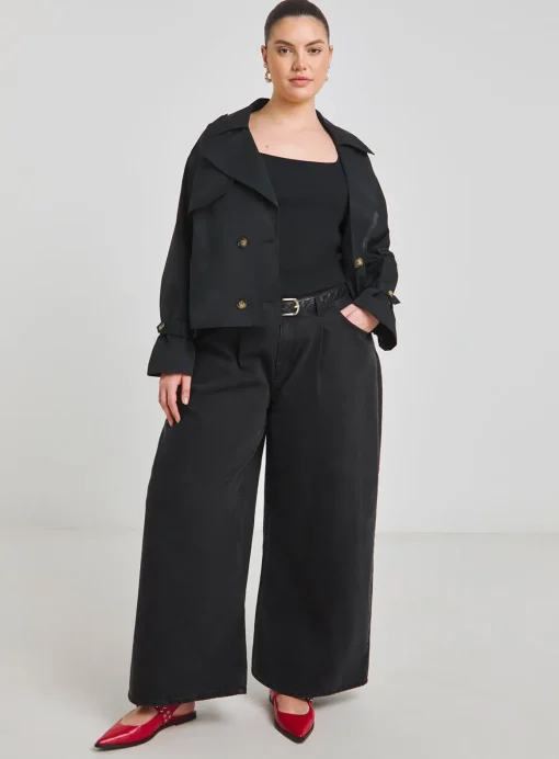 SIMPLY BE Cropped Trench Coat 24