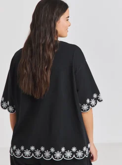 SIMPLY BE Cut Work Tee 32