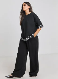 SIMPLY BE Cut Work Tee 32