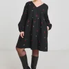 SIMPLY BE Embroidered Cherry Skater Dress 18