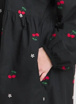 SIMPLY BE Embroidered Cherry Skater Dress 18