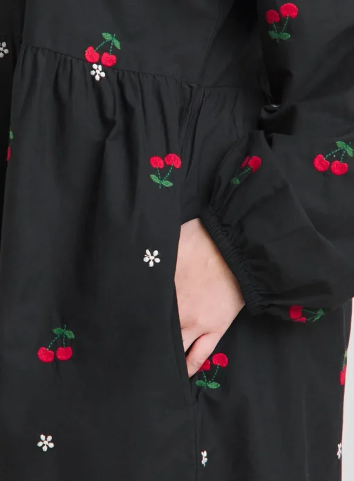 SIMPLY BE Embroidered Cherry Skater Dress 18