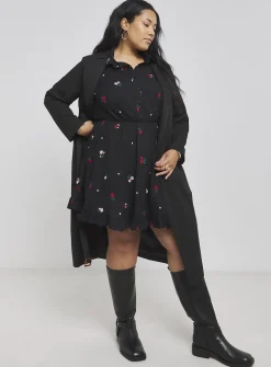 SIMPLY BE Embroidered Collar Shirt Dress 22