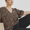 SIMPLY BE Leopard Flute Sleeve Blouse 24