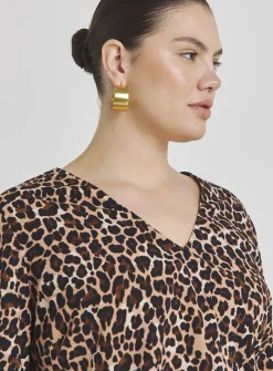 SIMPLY BE Leopard Flute Sleeve Blouse 24