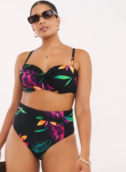 SIMPLY BE Magisculpt Fold Over Bikini Floral Print Brief 28