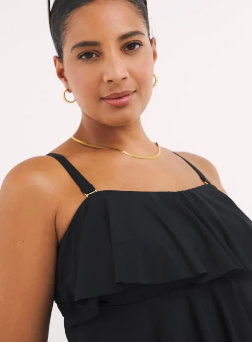 SIMPLY BE Magisculpt Tummy Control Ruffle Bandeau Swimsuit 32