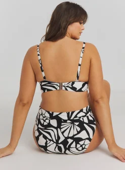 SIMPLY BE Magisculpt Twist Front Bandeau Underwired Bikini Top Shell 34F