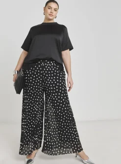 SIMPLY BE Pleated Wide Leg Trousers 10