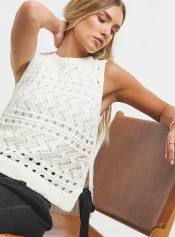 SIMPLY BE Pointelle Tie Side Vest 20-22