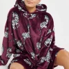 SIMPLY BE Pretty Secrets Oversized Hooded Blanket Zebra Print 20-34