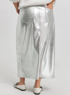 SIMPLY BE Pu Maxi With Front Split 28