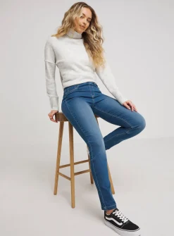 SIMPLY BE Slim Pull On Jegging Mid Wash 12