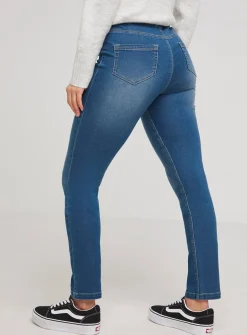 SIMPLY BE Slim Pull On Jegging Mid Wash 12
