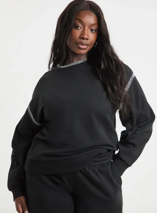 SIMPLY BE Whipstitch Oversized Sweatshirt 22